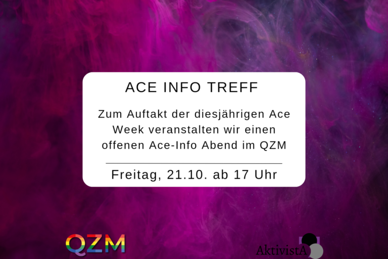 Zum Auftakt der diesjährigen Ace Week veranstalten wir einen offenen Ace Info Abend im QZM.