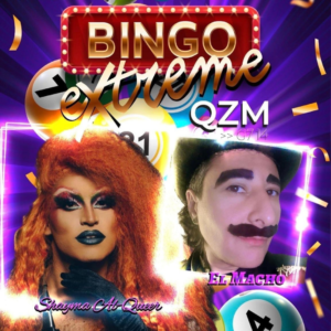 Bingo Extrem im QZM. Shayma Al-Queer und El Macho sind auf dem Bild zu sehen.