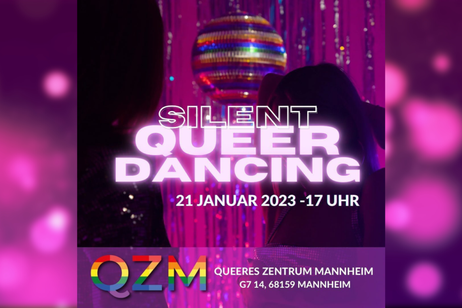 Silent Queer Dancing am 21. Januar um17 Uhr im Queeren Zentrum Mannheim.