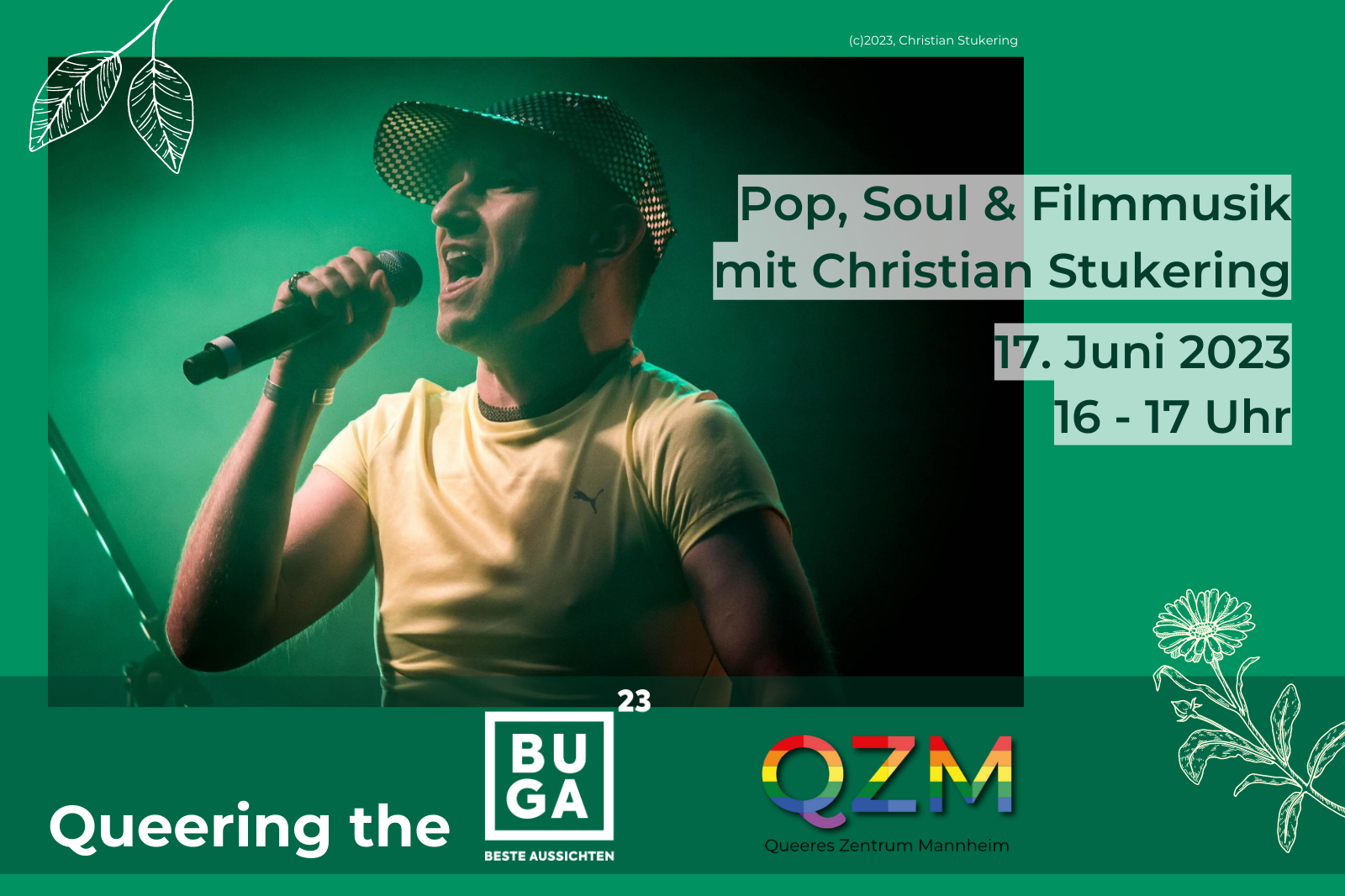 Foto: Christian Stukering, Text: Pop, Soul & Filmmusik mit Christian Stukering, 17. Juni 2023, 16 bis 17 Uhr