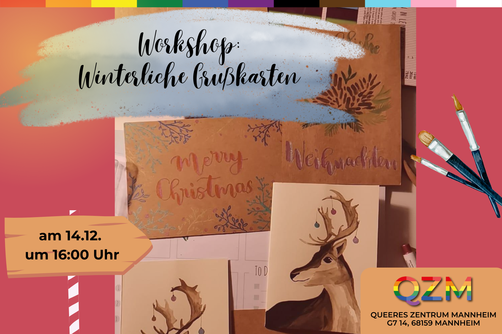 Workshop: Winterliche Grußkarten basteln