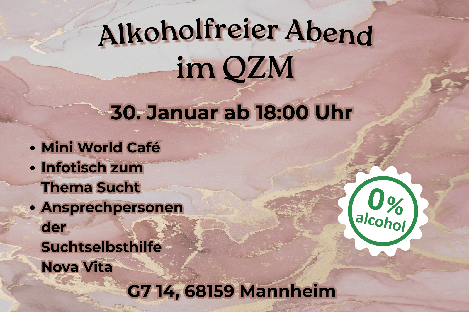 Alkoholfreier Abend im QZM