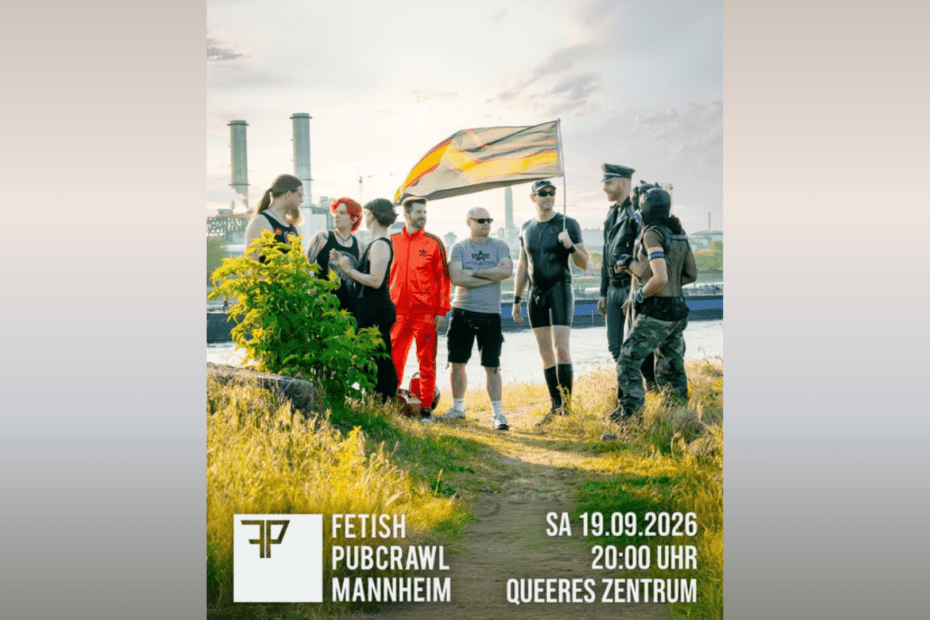 Ein Foto der Fetish PubCrawl-Gruppe. Mit Infos über die nächste Veranstaltung. Diese stehen auch im Beschreibungstext