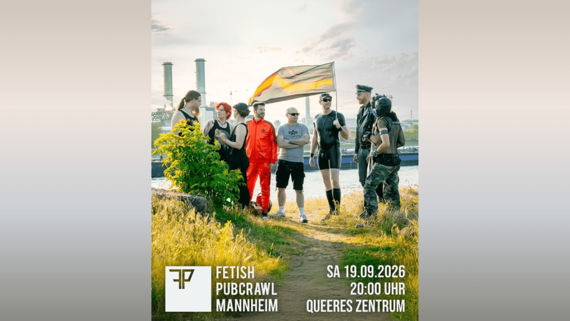 Ein Foto der Fetish PubCrawl-Gruppe. Mit Infos über die nächste Veranstaltung. Diese stehen auch im Beschreibungstext