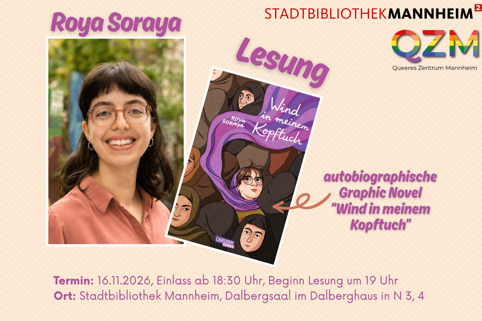 Reading: 'Wind in my headscarf' with Roya Soraya